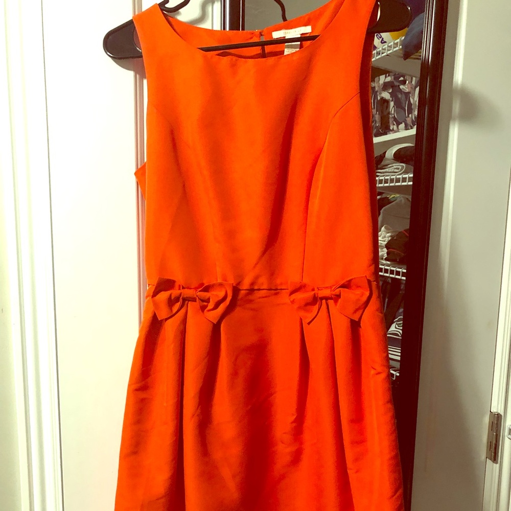 Semi formal orange homecoming dance dress